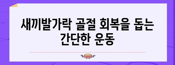 새끼발가락 골절 관리 법 | 집에서 안전하게 회복