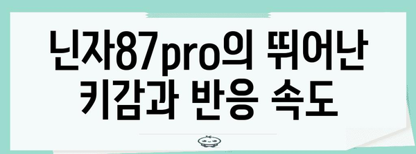게이머의 선택 | 닌자87pro 키보드 완벽한 분석