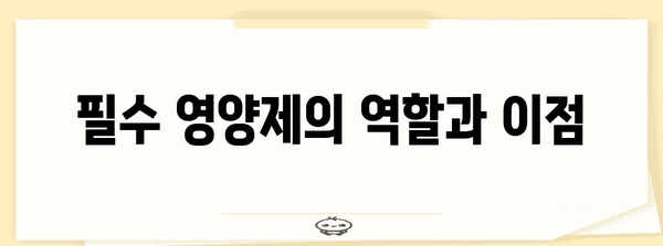 30대 남성 필수 영양제 | 이유와 섭취 안내