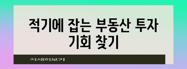 부동산 투자 시기 알아보기 | 금리 인하와 시장 동향 고찰