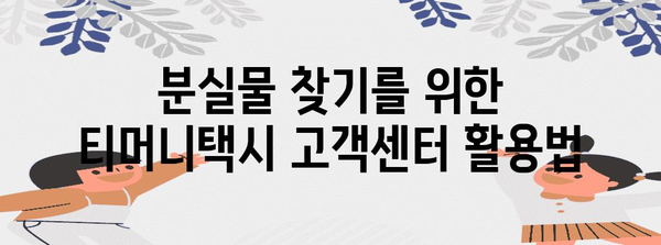 핵심 키워드 | 티머니택시, 분실물, 찾기